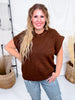 Brown Crew Neck Sweater Vest - Whiskey Skies - GEEGEE