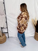 Brown Floral Open Front Sweater Cardigan - Whiskey Skies - SOUTHERN GRACE