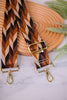 Brown Geometric Guitar Bag Strap - Whiskey Skies - THOMAS & LEE CO.