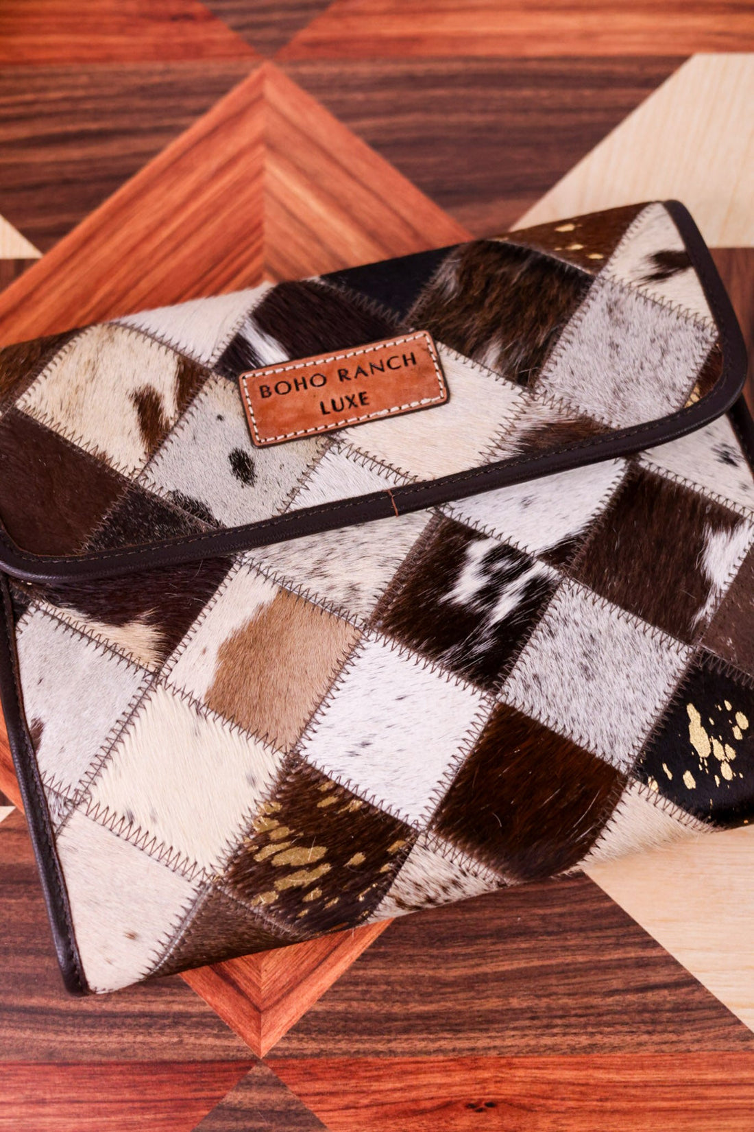 Brown Hair - On Foldable Makeup/Jewelry Bag - Whiskey Skies - BOHO RANCH SHOP