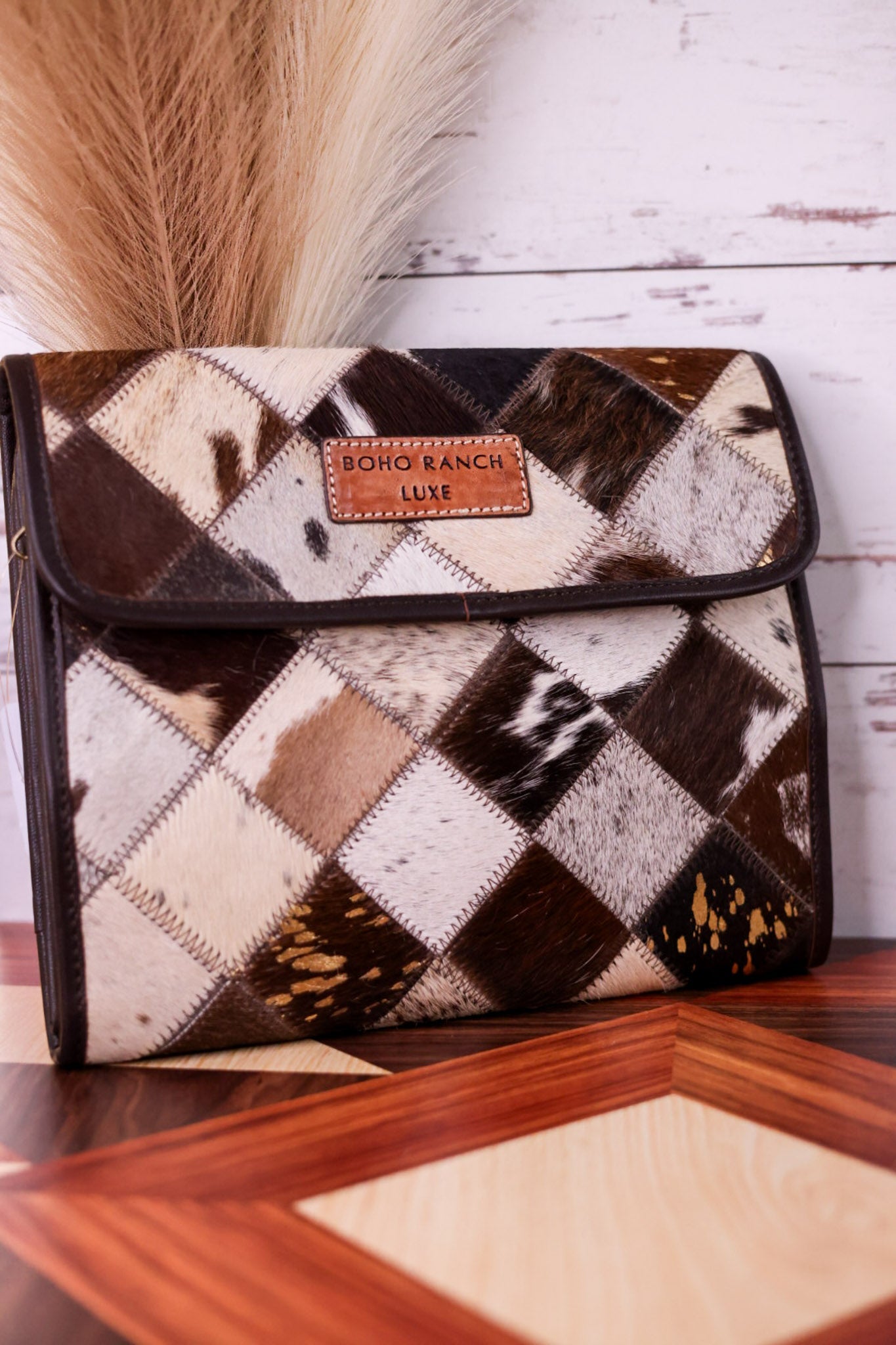 Brown Hair - On Foldable Makeup/Jewelry Bag - Whiskey Skies - BOHO RANCH SHOP