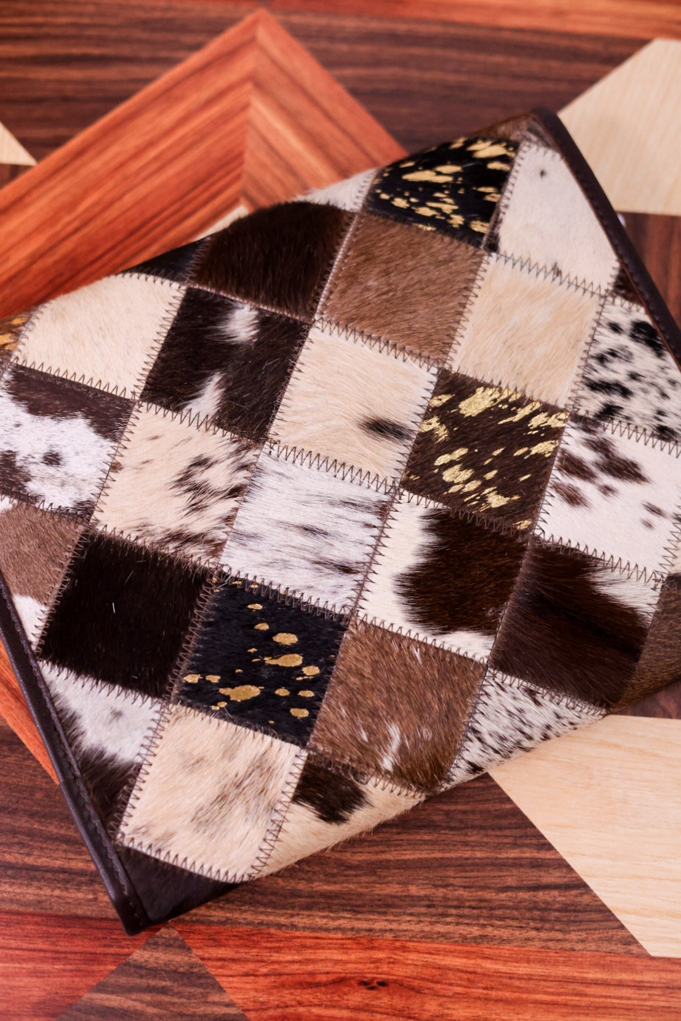 Brown Hair - On Foldable Makeup/Jewelry Bag - Whiskey Skies - BOHO RANCH SHOP