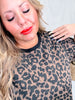 Brown Leopard Print Short Sleeve Shirt with Rhinestones - Whiskey Skies - DAVI & DANI