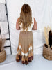 Brown Mineral Washed Tiered Hem Skirt - Whiskey Skies - OLI & HALI