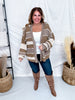 Brown Multi Washed Color Block & Patchwork Cardigan - Whiskey Skies - OLI & HALI