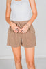 Brown Pull - On Corded Cargo Shorts - Whiskey Skies - BLUMIN