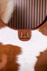 Brown & White Cowhide Calfskin Concealed Carry Purse - Whiskey Skies - MYRA BAGS