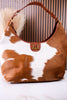 Brown & White Cowhide Calfskin Concealed Carry Purse - Whiskey Skies - MYRA BAGS