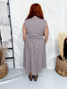 Brown & White Gingham Sleeveless Midi Dress - Whiskey Skies - HEIMISH