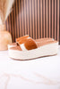 Brown & White Mesa Mane Hairon Leather Sandals - Whiskey Skies - MYRA BAGS