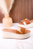 Brown & White Mesa Mane Hairon Leather Sandals - Whiskey Skies - MYRA BAGS