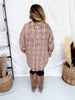 Brown & Wine Combo Paint Splatter Plaid Button Down Top - Whiskey Skies - OLI & HALI