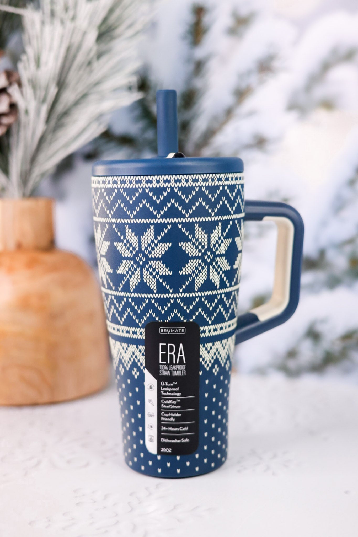 Brumate Alpine Knit 20oz Era Tumbler - Whiskey Skies