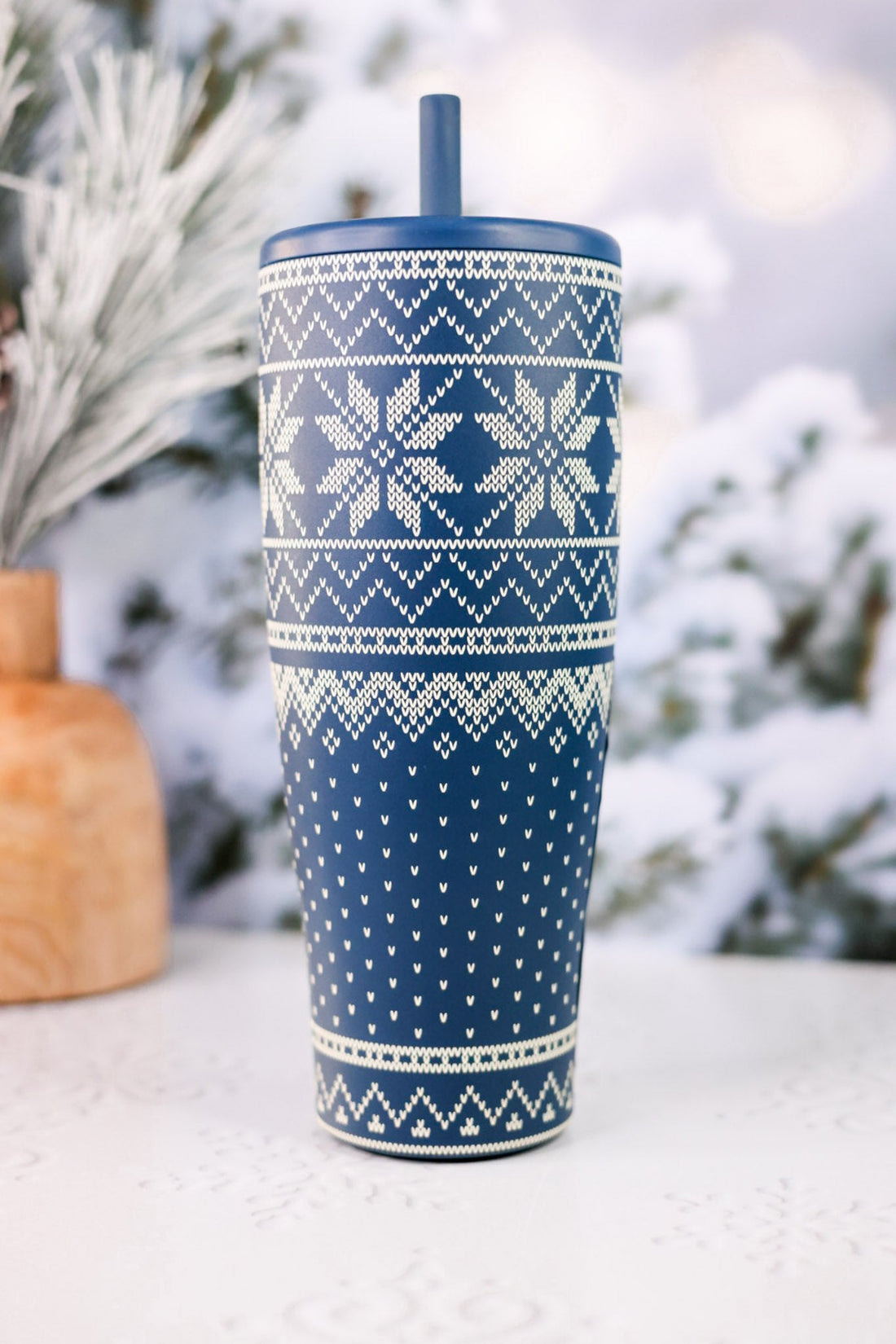 Brumate Alpine Knit 40oz Tumbler - Whiskey Skies - BRUMATE