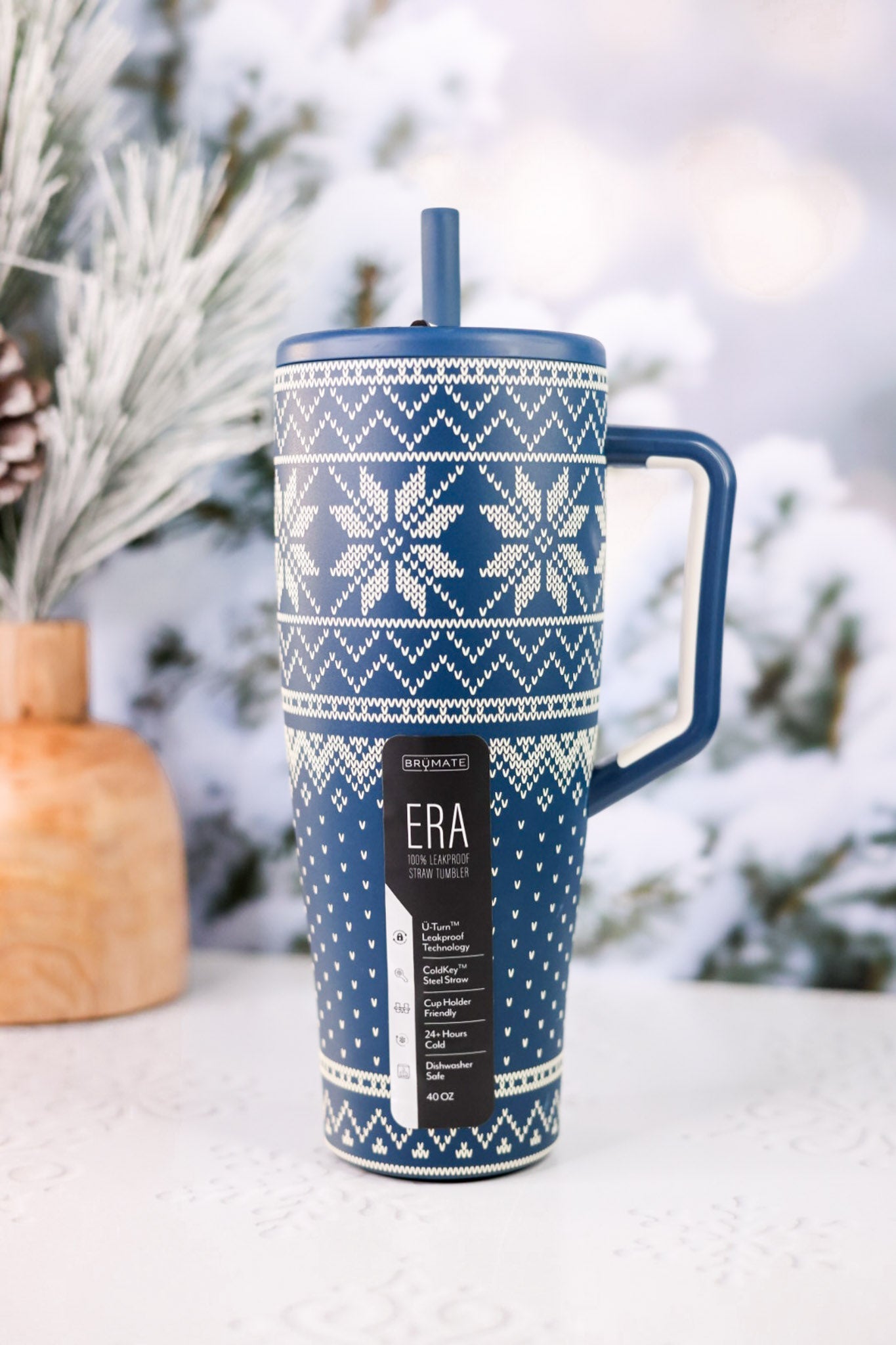 Brumate Alpine Knit 40oz Tumbler - Whiskey Skies - BRUMATE