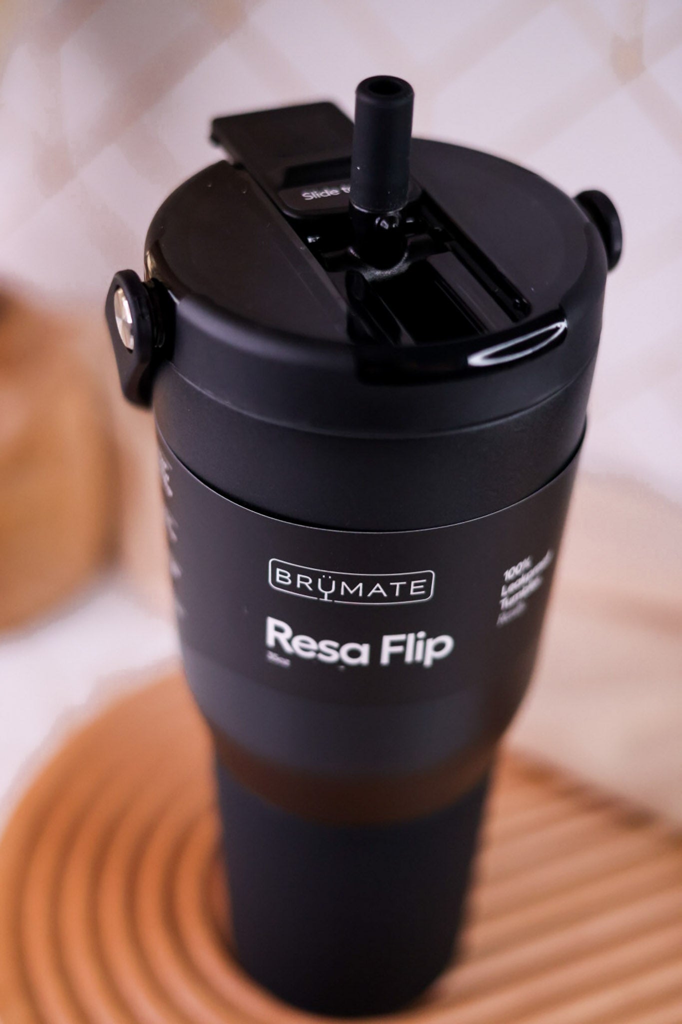Brumate Matte Black 35oz Resa Flip Tumbler - Whiskey Skies - BRUMATE