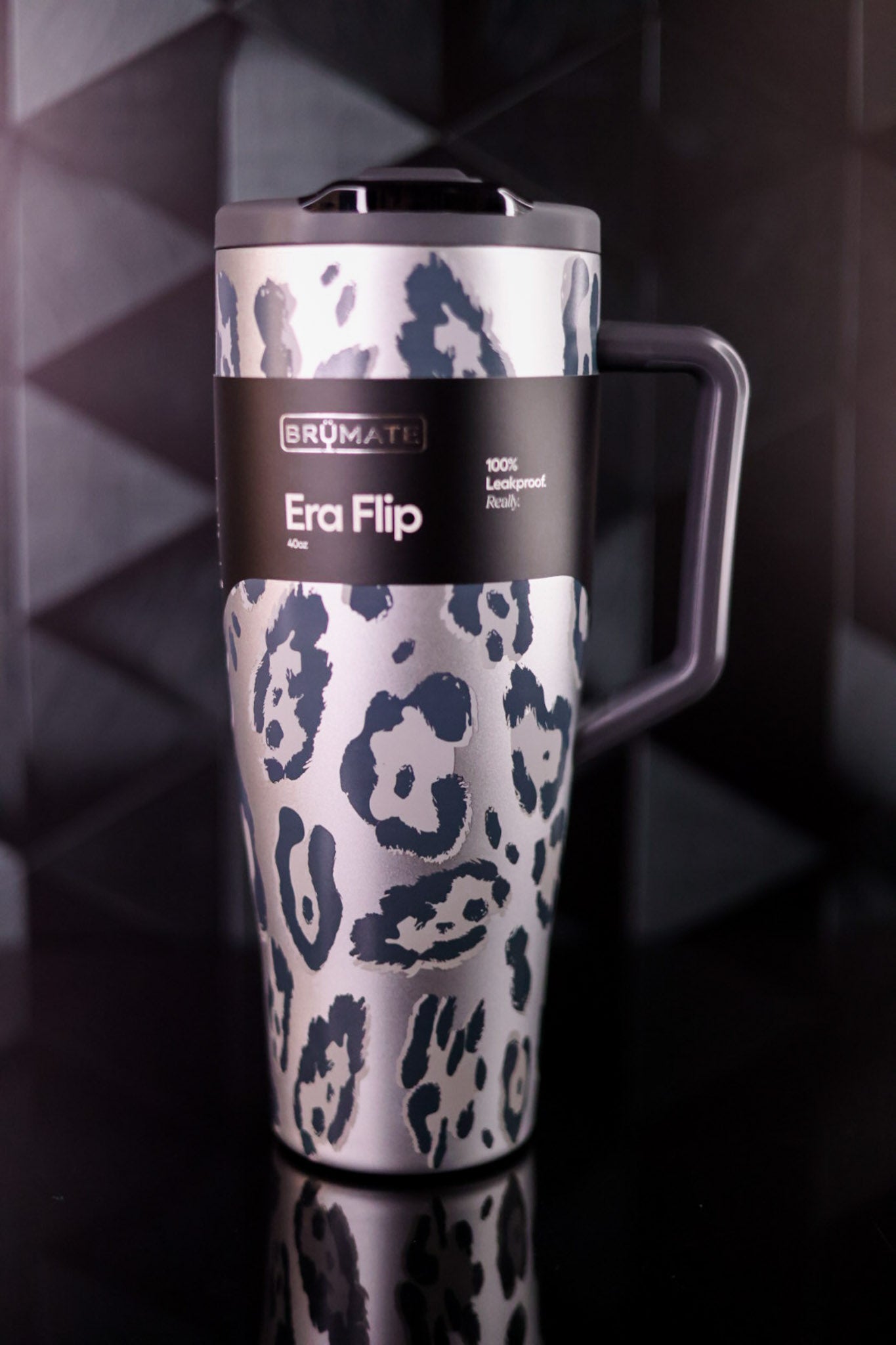 Brumate Metallic Leopard 40oz Era Flip Tumbler - Whiskey Skies - BRUMATE