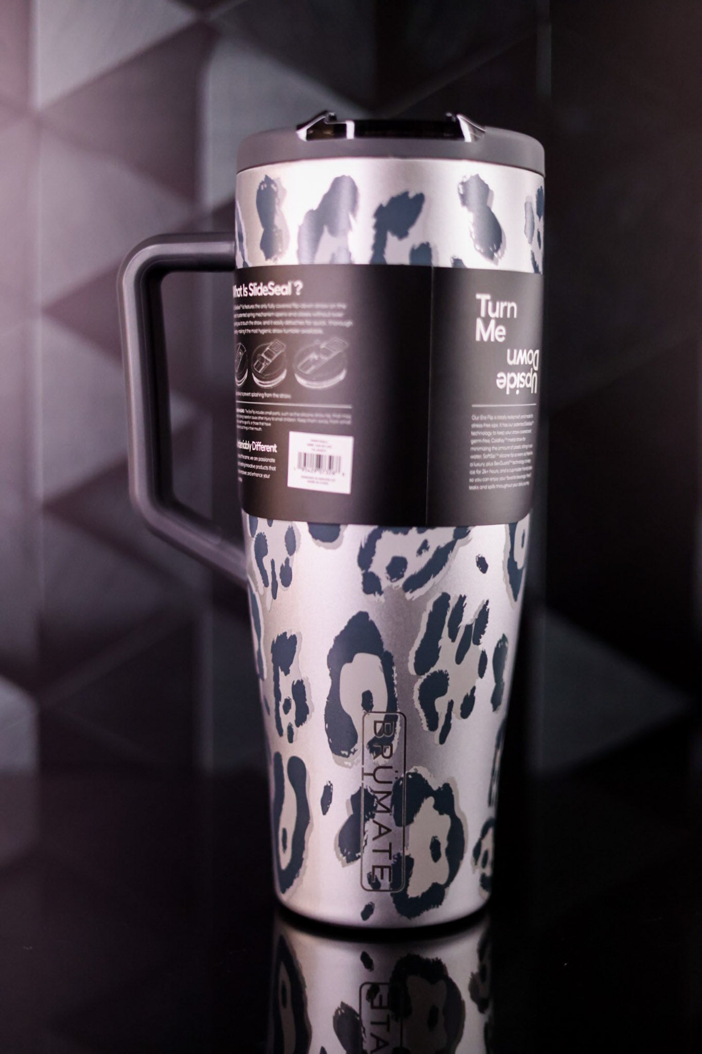 Brumate Metallic Leopard 40oz Era Flip Tumbler - Whiskey Skies - BRUMATE