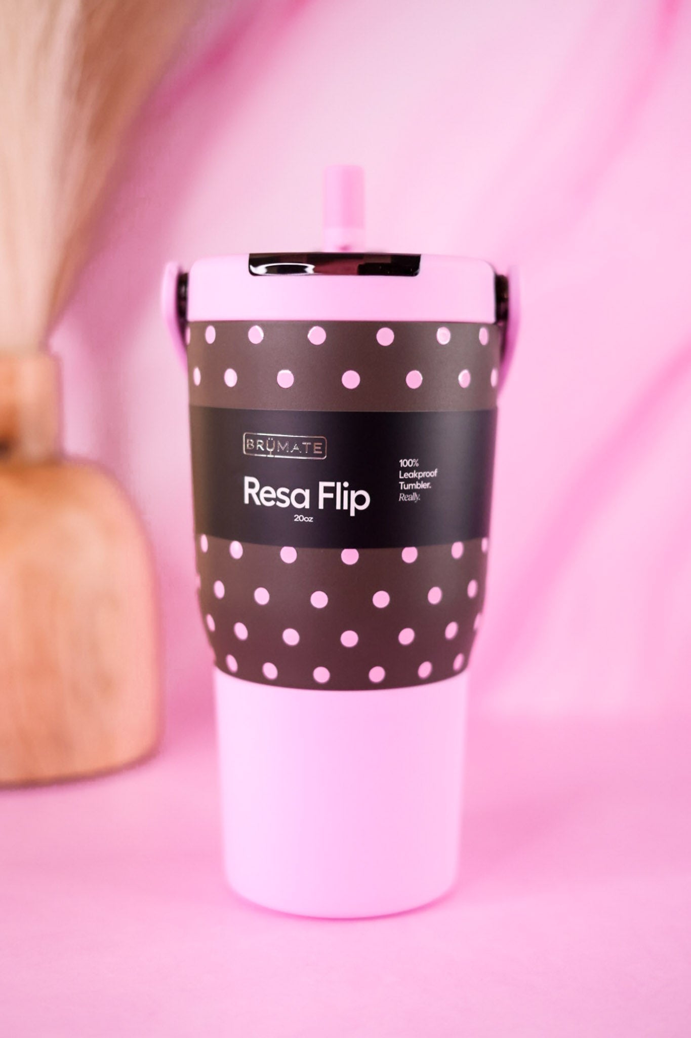 Brumate Mocha Dot 20oz Resa Flip Tumbler - Whiskey Skies - BRUMATE