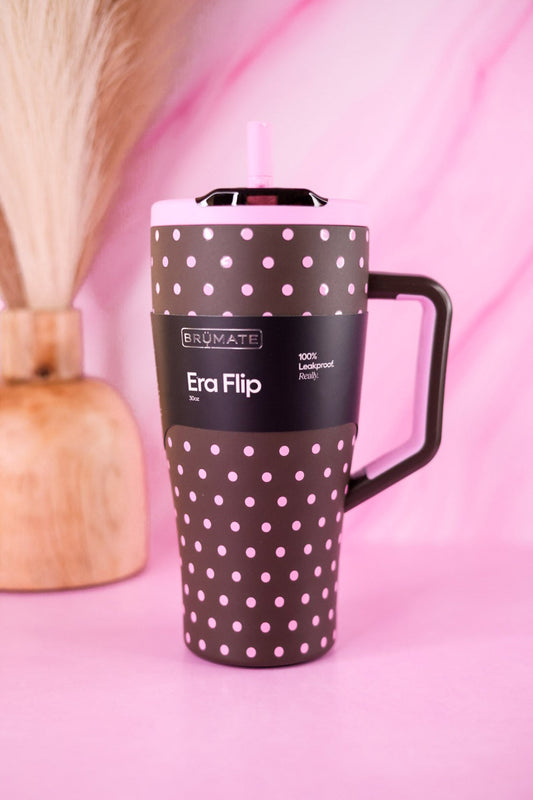 Brumate Mocha Dot 30oz Era Flip Tumbler - Whiskey Skies - BRUMATE