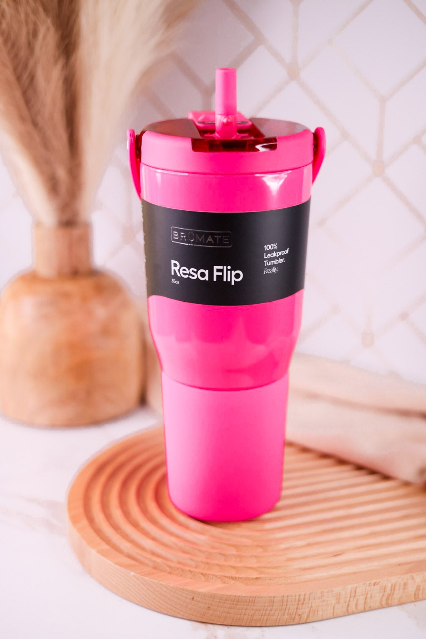 Brumate Neon Pink 35oz Resa Flip Tumbler - Whiskey Skies - BRUMATE