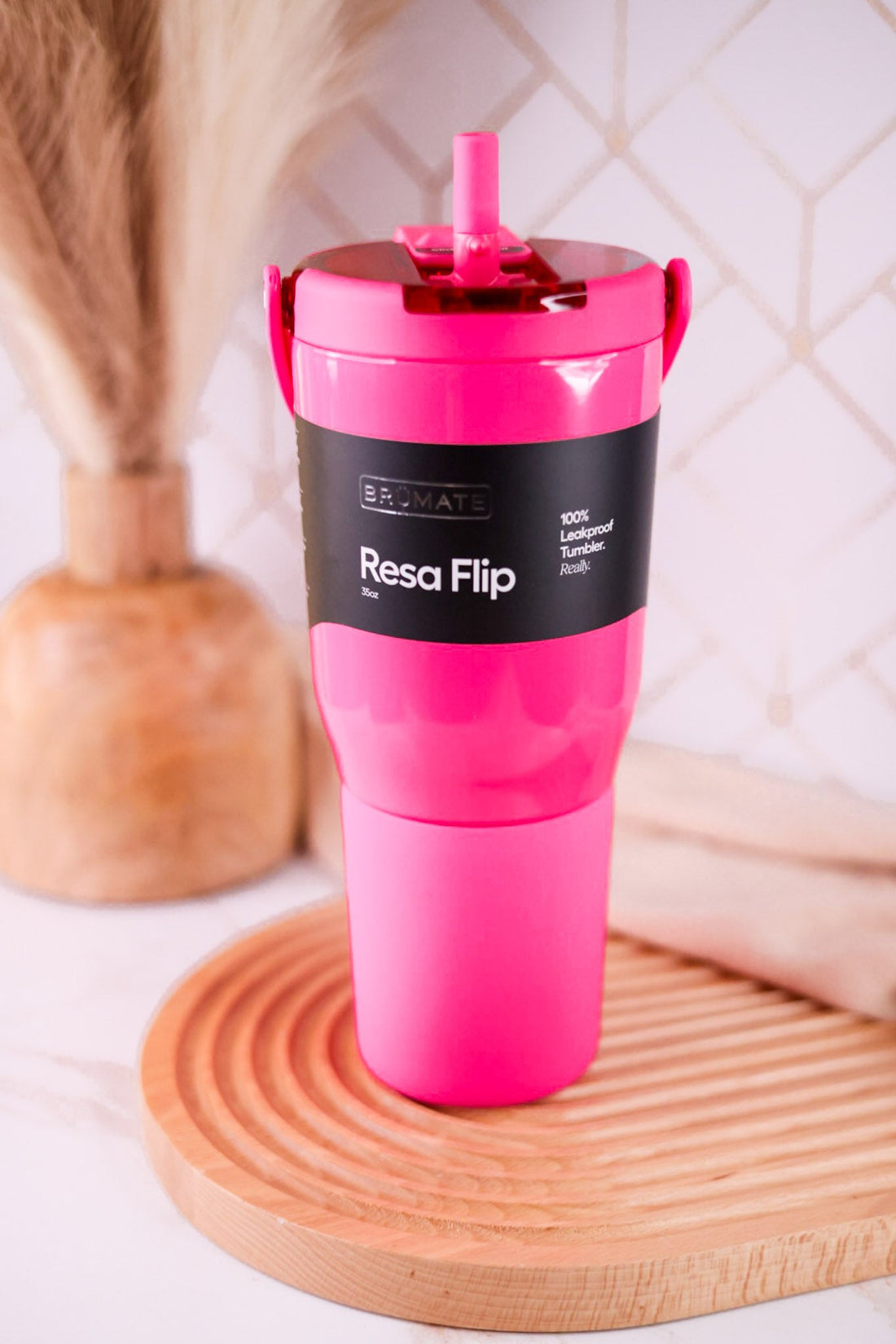 Brumate Neon Pink 35oz Resa Flip Tumbler - Whiskey Skies - BRUMATE