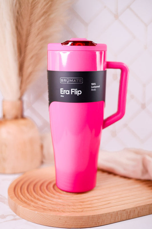 Brumate Neon Pink 40oz Era Flip Tumbler - Whiskey Skies - BRUMATE