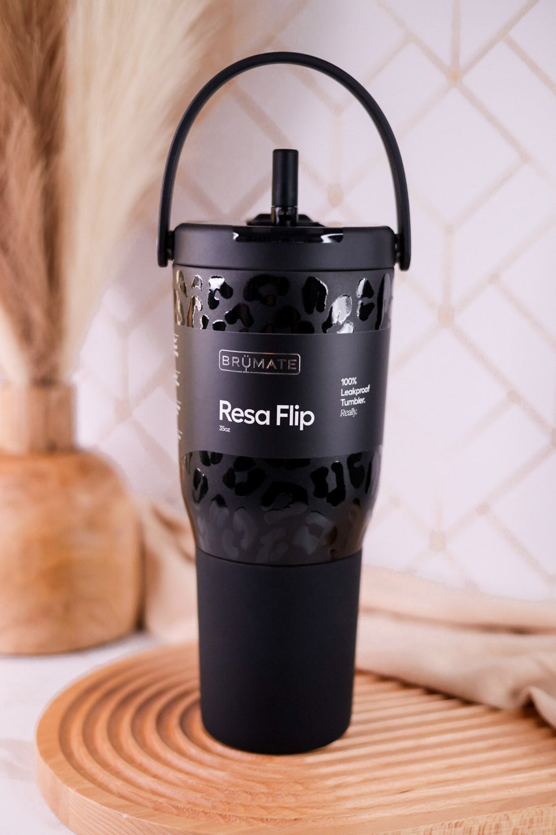Brumate Onyx Leopard 35oz Resa Flip Tumbler - Whiskey Skies - BRUMATE
