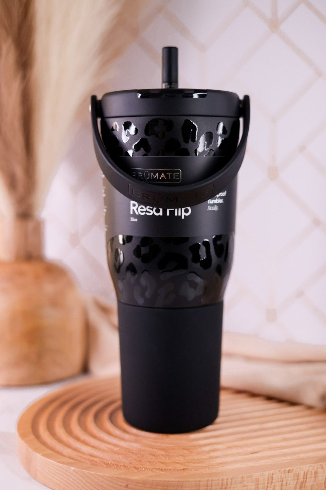 Brumate Onyx Leopard 35oz Resa Flip Tumbler - Whiskey Skies - BRUMATE