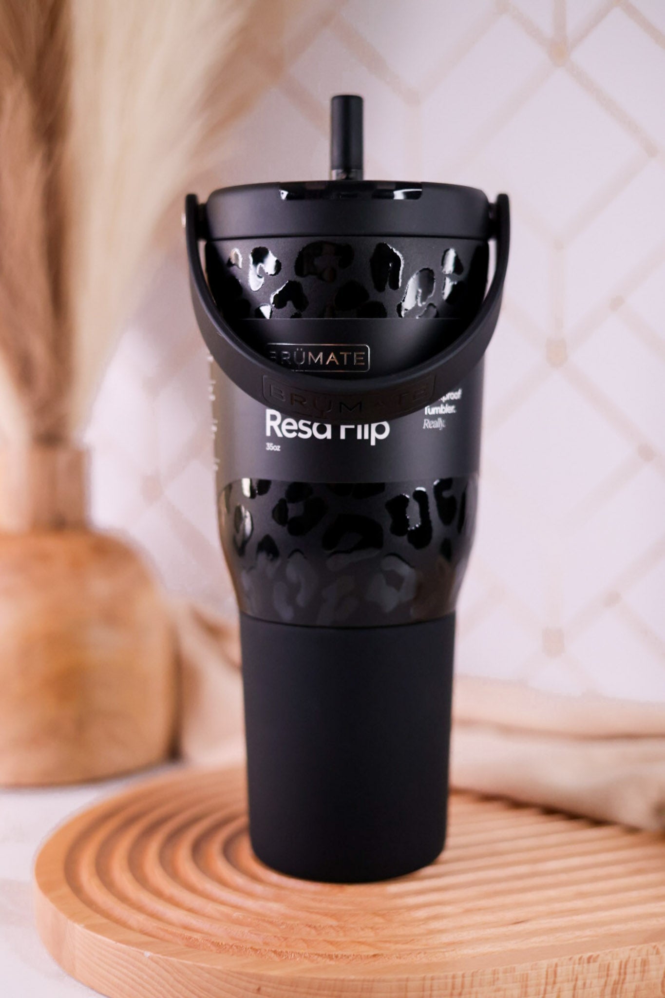 Brumate Onyx Leopard 35oz Resa Flip Tumbler - Whiskey Skies - BRUMATE