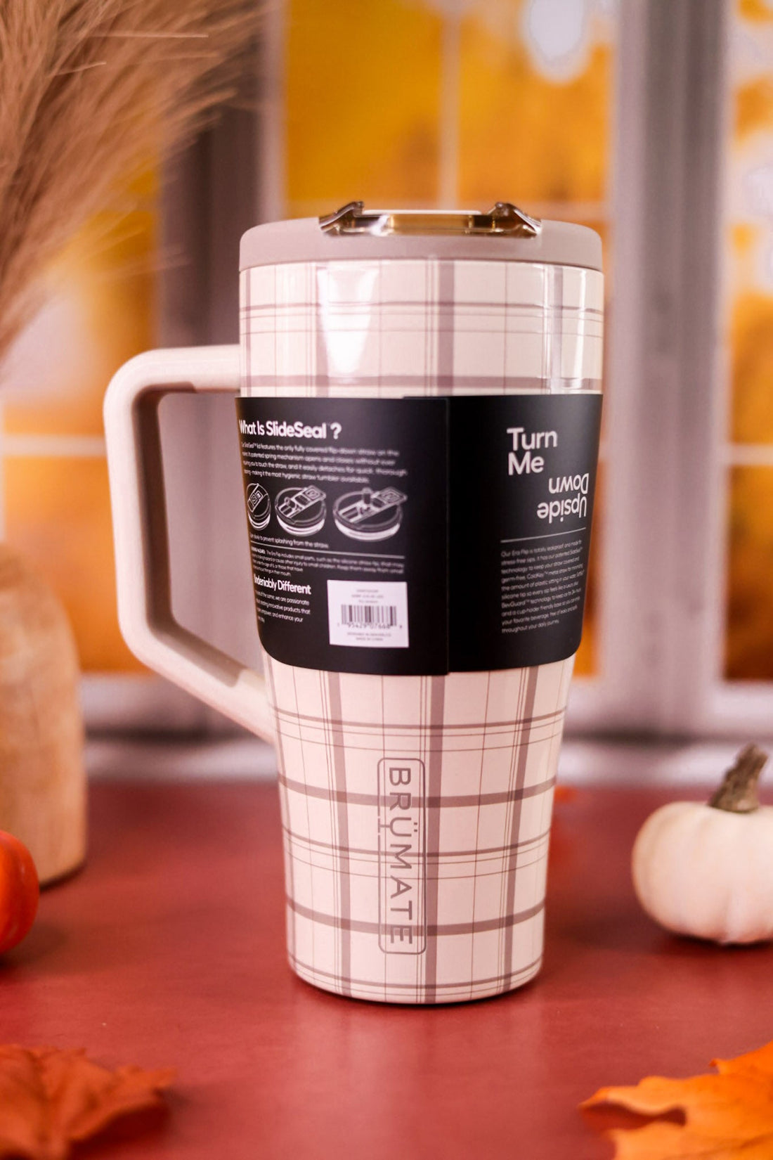 Brumate Oxford Plaid 30oz Era Flip Tumbler - Whiskey Skies - BRUMATE