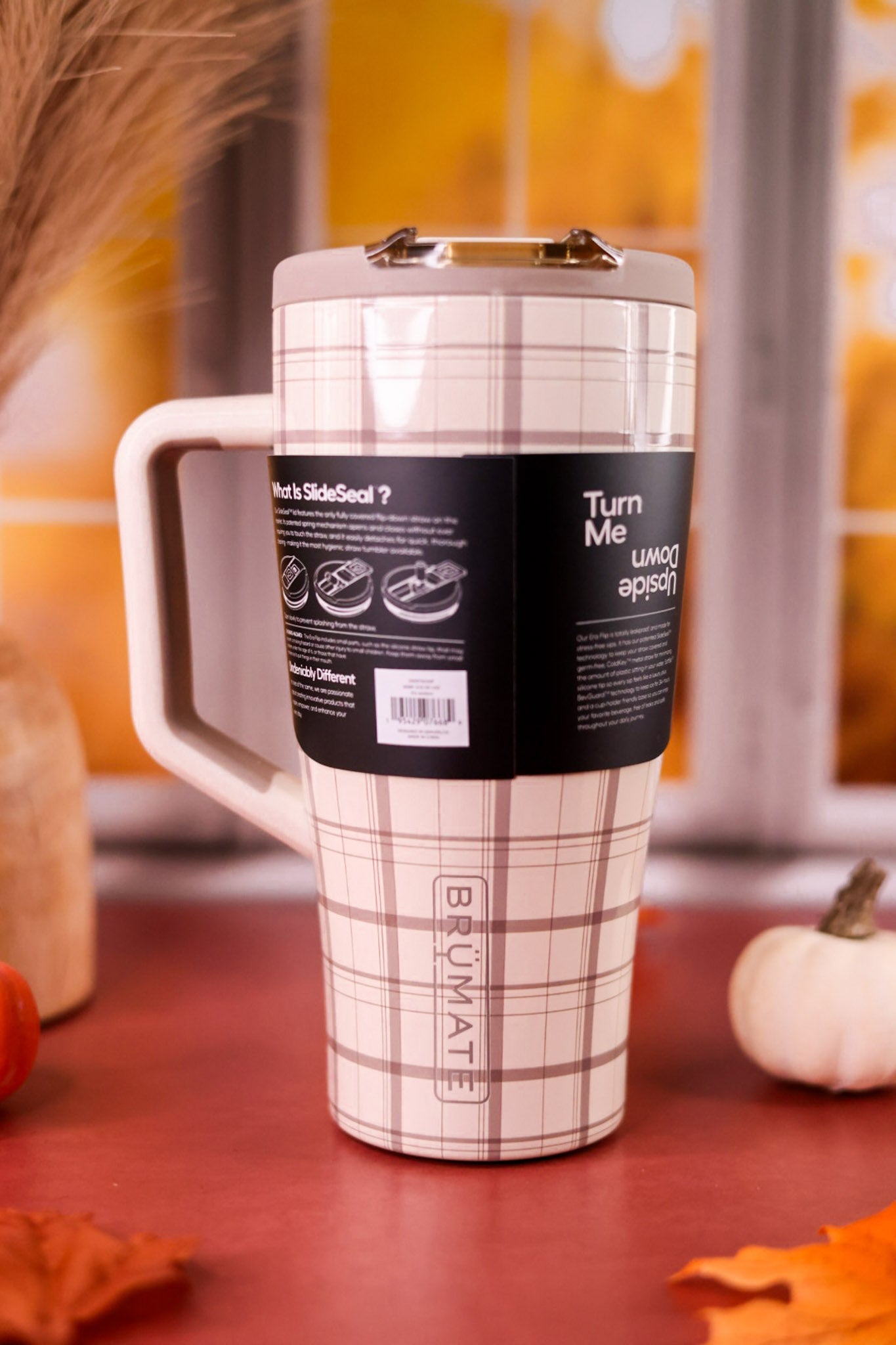 Brumate Oxford Plaid 30oz Era Flip Tumbler - Whiskey Skies - BRUMATE