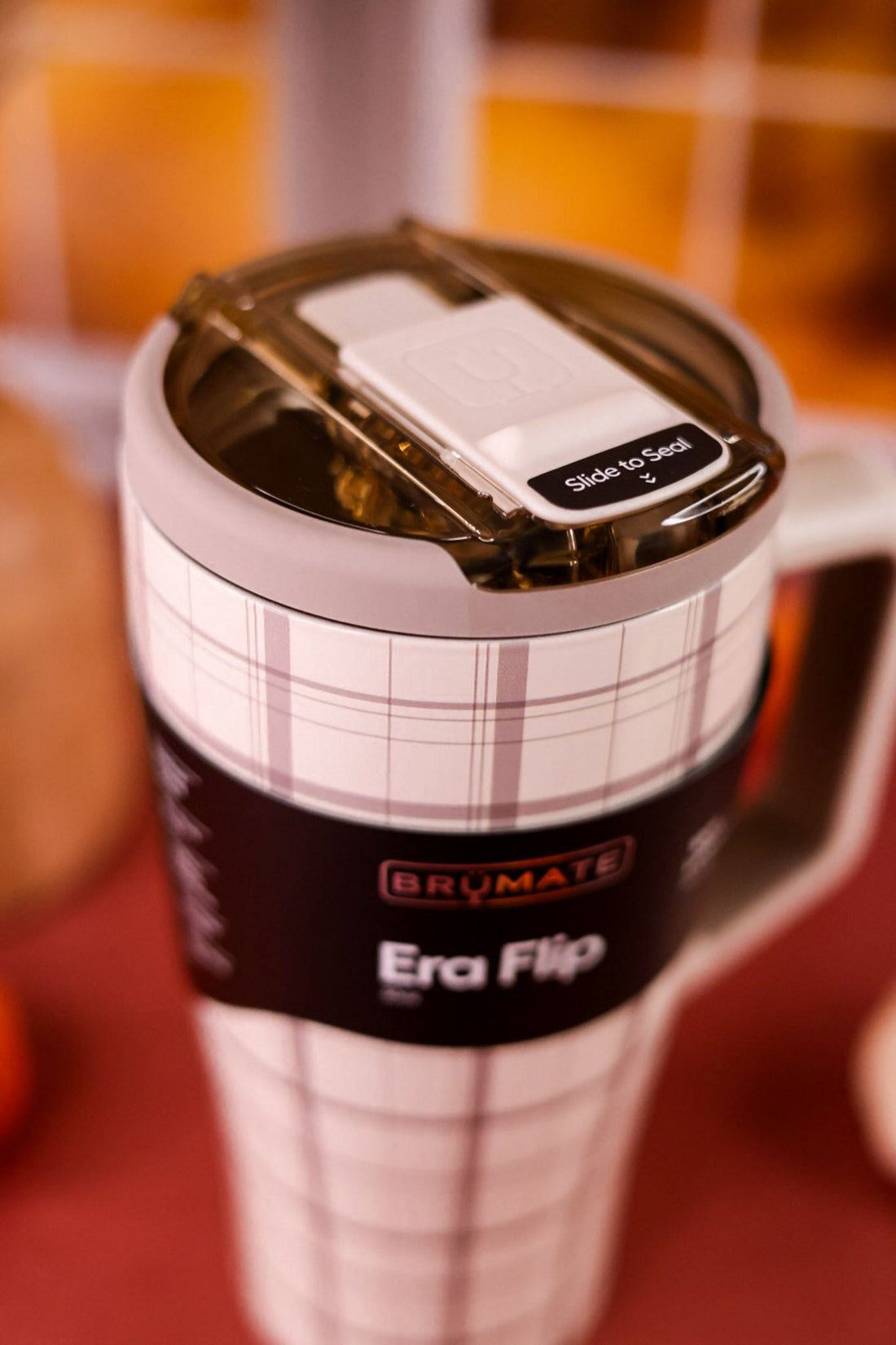 Brumate Oxford Plaid 30oz Era Flip Tumbler - Whiskey Skies - BRUMATE
