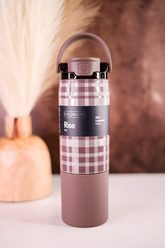 Brumate Pecan Plaid 25oz Rise Tumbler - Whiskey Skies - BRUMATE