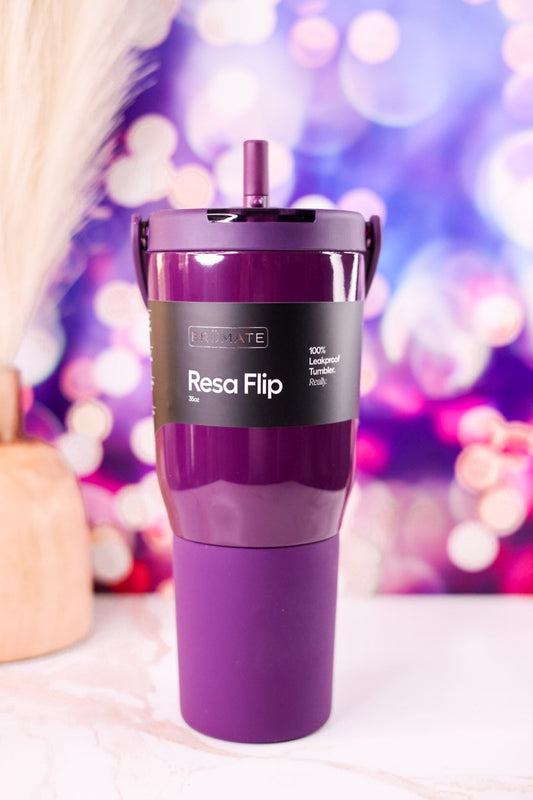 Brumate Plum 35oz Resa Flip Tumbler - Whiskey Skies - BRUMATE