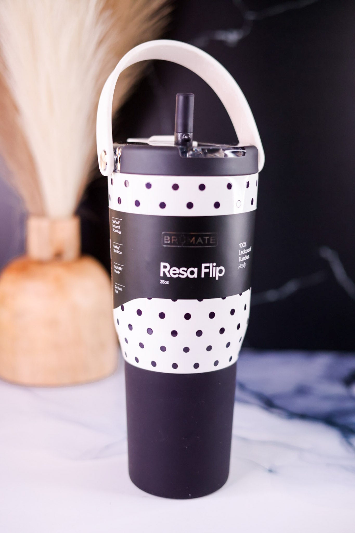 Brumate Polka Pearl 35oz Resa Flip Tumbler - Whiskey Skies - BRUMATE