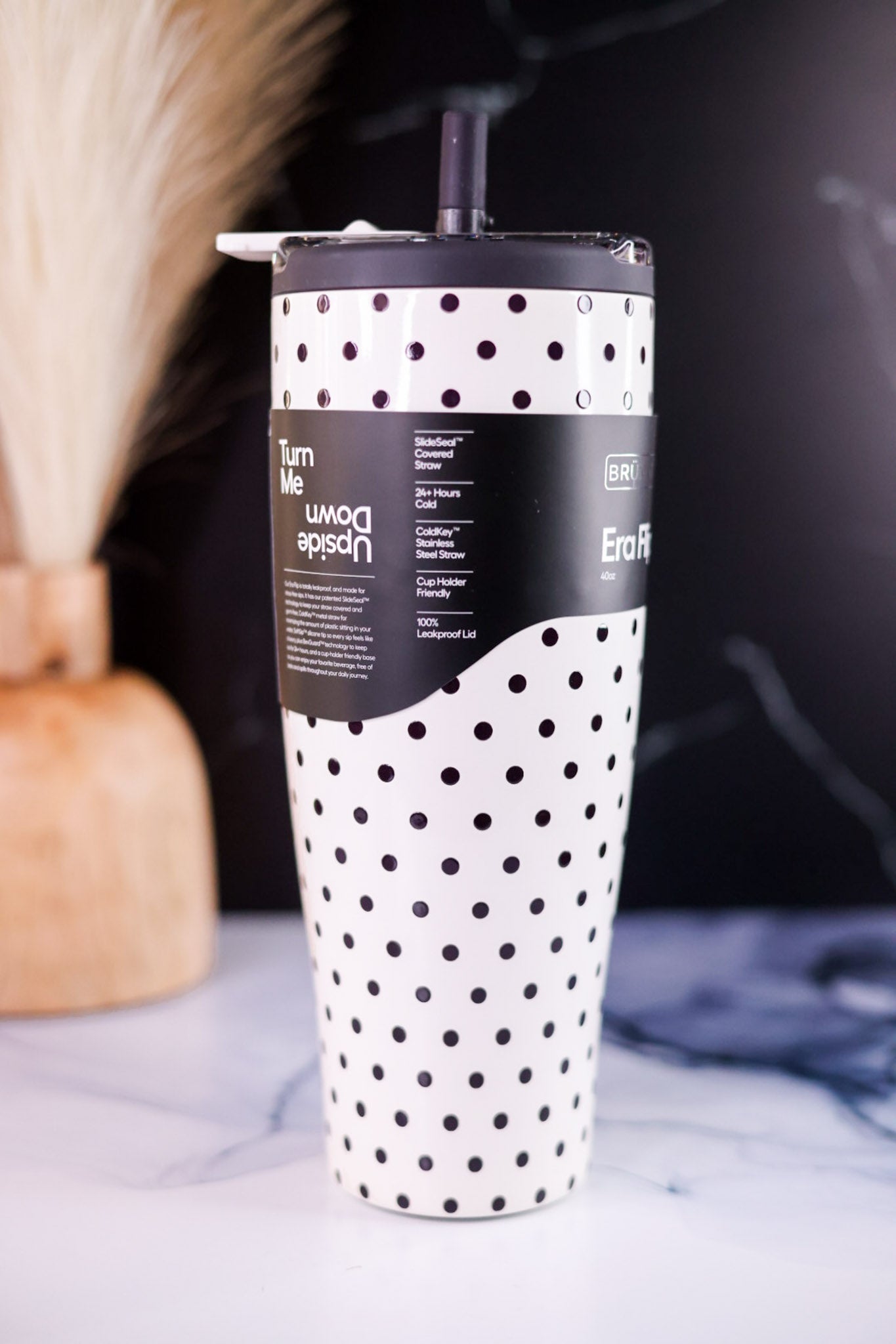 Brumate Polka Pearl 40oz Era Flip Tumbler - Whiskey Skies - BRUMATE