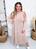 Brushed Cashmere Two Piece Dress & Cardigan Set (8 Colors) - Whiskey Skies - DEAR SCARLETT