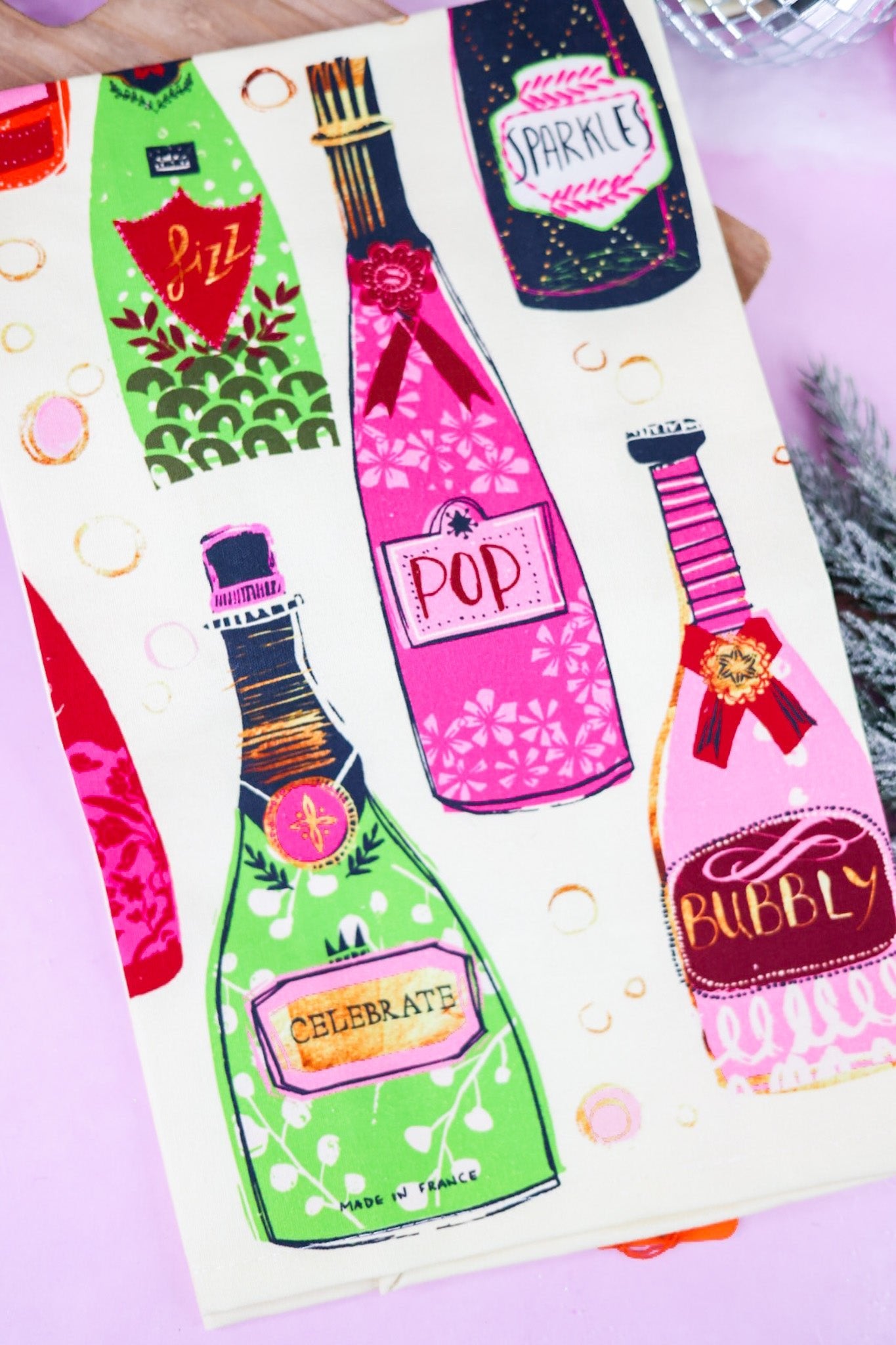 Bubble Pop Fizz Tea Towel - Whiskey Skies - WERKSHOPPE