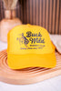 Buck Wild Rodeo Club Trucker Hat in Yellow - Whiskey Skies - RODEO HIPPIE