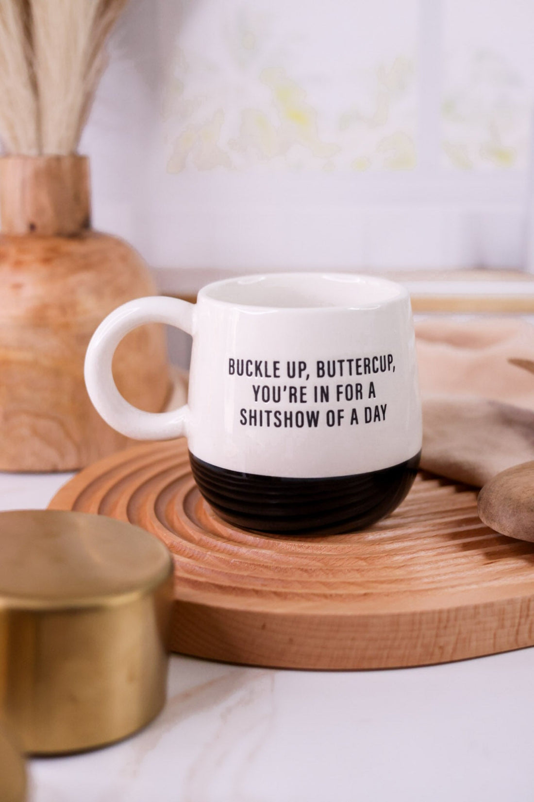 Buckle Up Buttercup Ceramic Mug - Whiskey Skies - TOTALEE GIFT