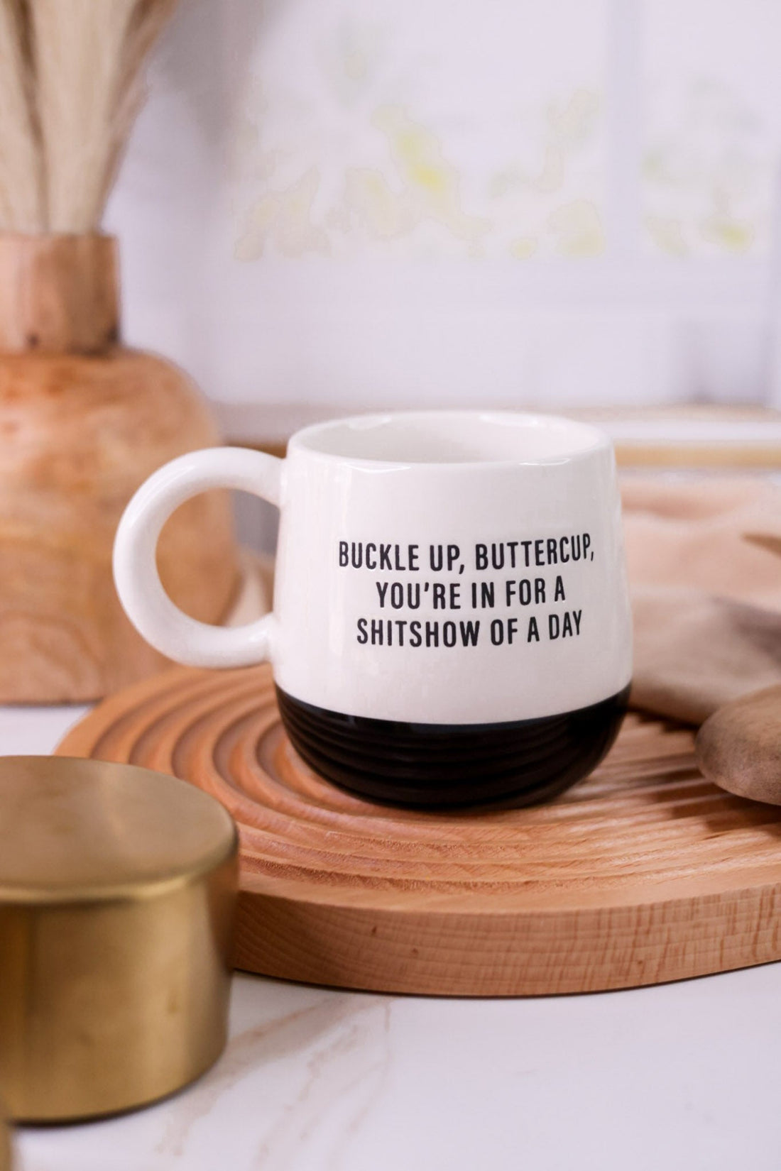 Buckle Up Buttercup Ceramic Mug - Whiskey Skies - TOTALEE GIFT