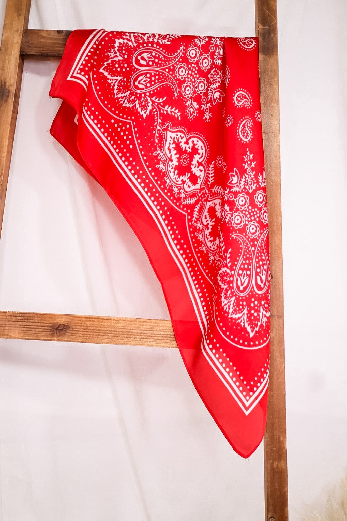 Buffalo Bandana Wild Rag In Red - Whiskey Skies - ROWDY CROWD CLOTHING