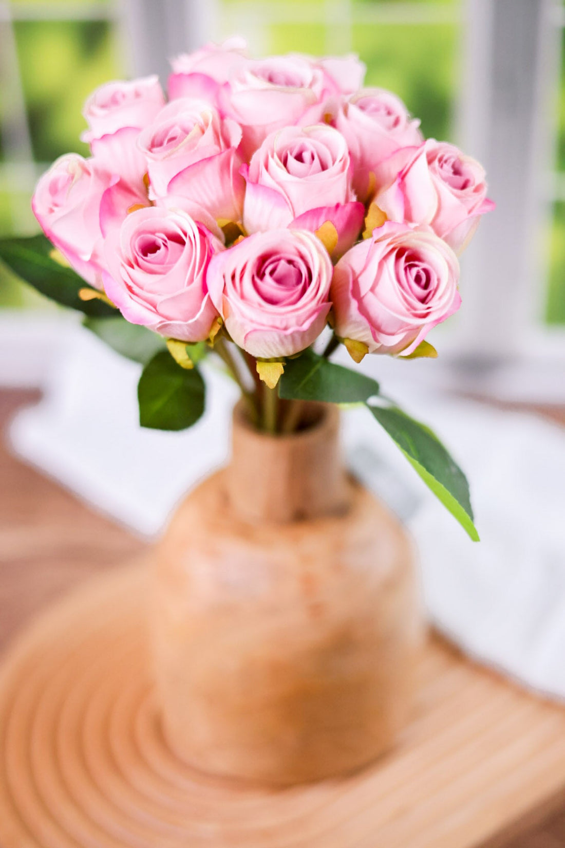 Bundle Of Twelve Pink Roses - Whiskey Skies - RAZ IMPORTS