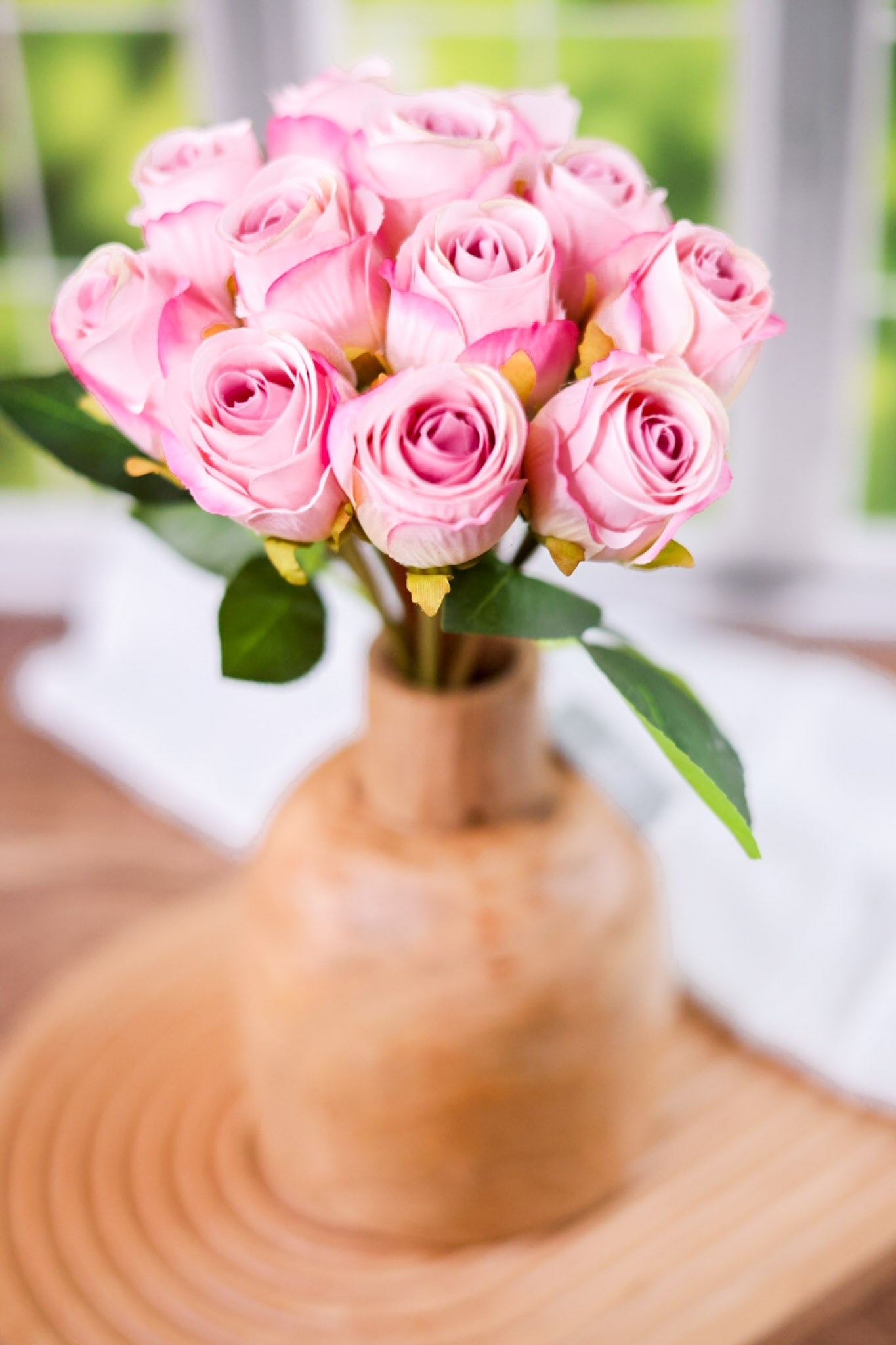 Bundle Of Twelve Pink Roses - Whiskey Skies - RAZ IMPORTS