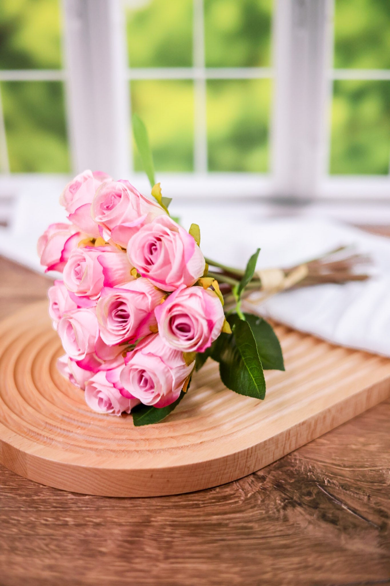 Bundle Of Twelve Pink Roses - Whiskey Skies - RAZ IMPORTS