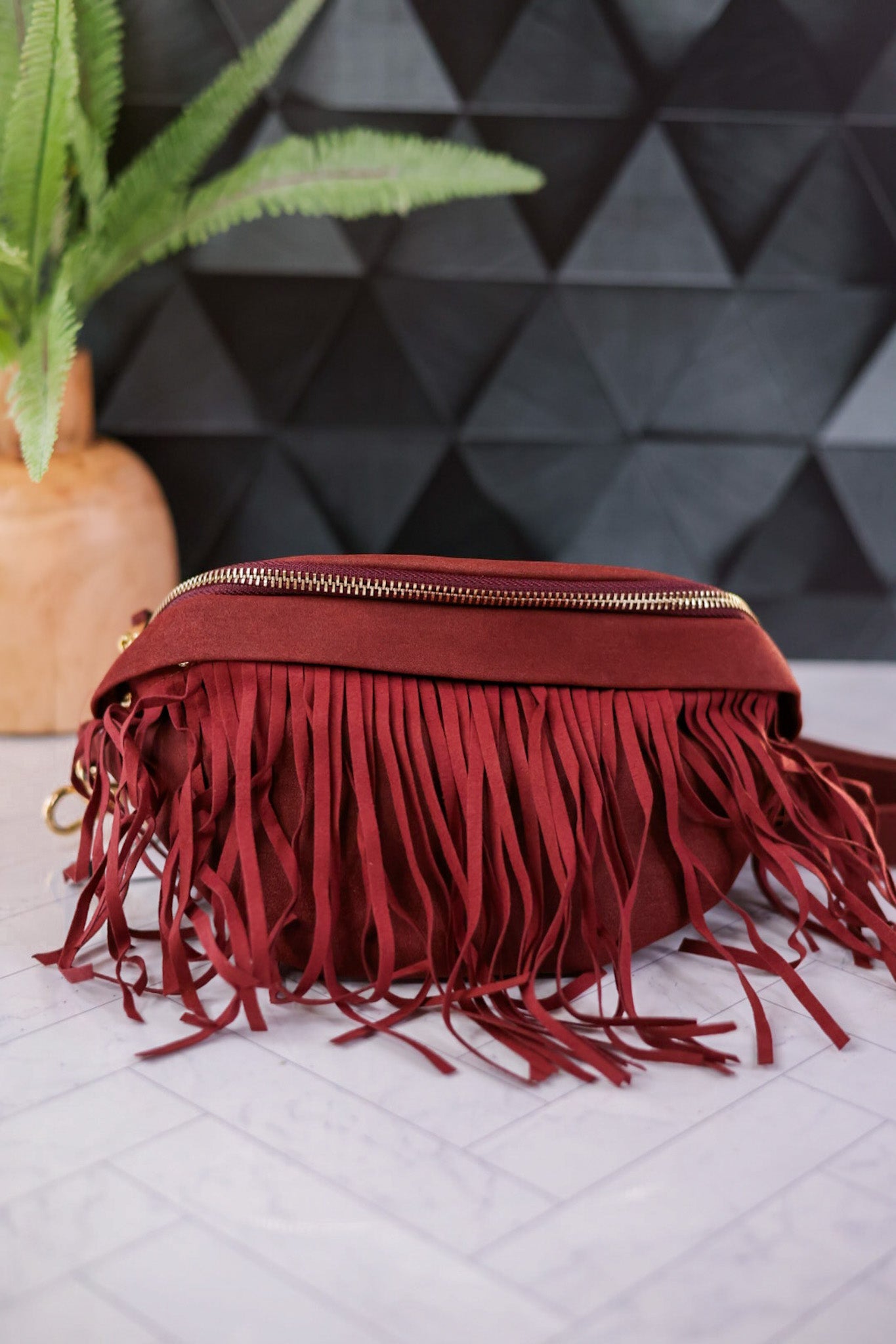 Burgundy bum bag hotsell