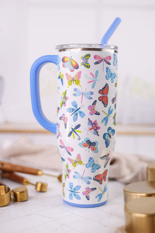 Butterfly Bliss Mega Mug (30oz) - Whiskey Skies - SWIG LIFE