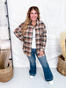 Button Front Brown Plaid Flannel - Whiskey Skies - SHE + SKY