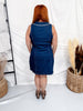 Button Front Sleeveless Denim Mini Dress With Lace Trim - Whiskey Skies - HEIMISH